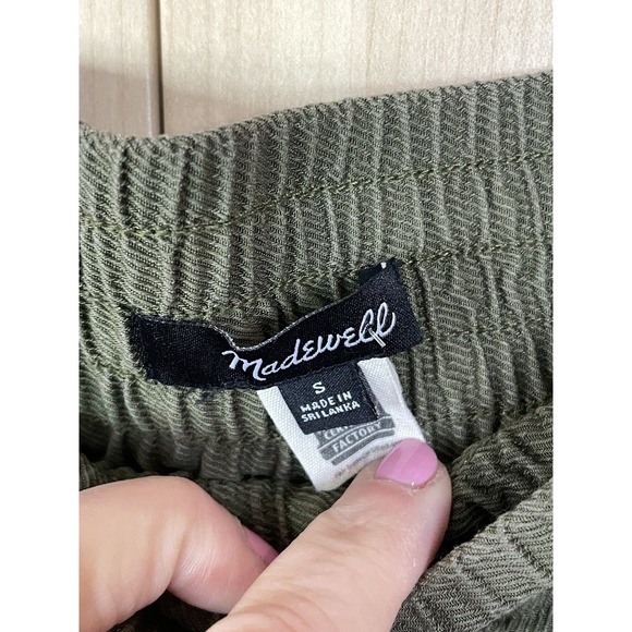 MADEWELL Carley Wide-Leg Pants Utility Green Sz S Casual Career Travel Retro New - Picture 5 of 9